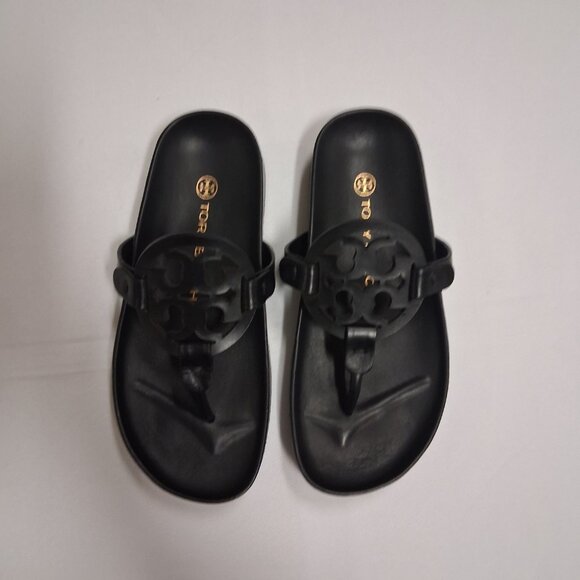 Tory Burch Women’s Miller Cloud Sandals – Perfect Black – Size 4 Medium New - Picture 3 of 10